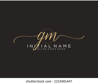 G M Initial handwriting logo vector