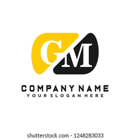 G M Initial handwriting logo vector