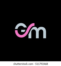 G & M  Letter logo design vector element
