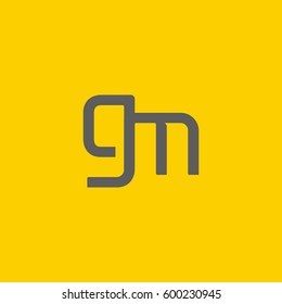 G & M Letter logo design vector element
