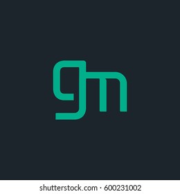 G & M Letter logo design vector element
