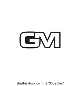 G M lines icon design vector