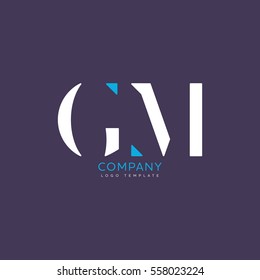 G M Logo, Vector Template