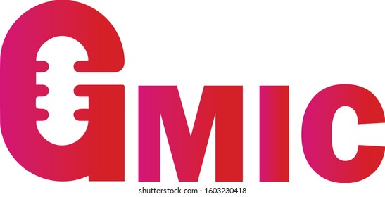 G and Mic collaboration logo vector