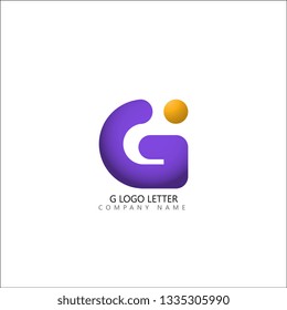 G minimal initial logo letter template vector - Vector