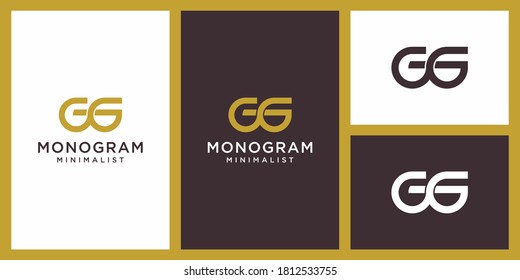 g minimalist monogram logo design