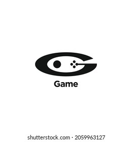 G concepto de diseño de símbolo de icono del logotipo del controlador de juegos en monograma. Ilustración del vector