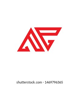 A and G monogram logo design,simple minimal modern style logomark,brand logo template