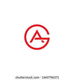 A and G monogram logo design,simple minimal modern style logomark,brand logo template