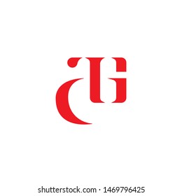 A and G monogram logo design,simple minimal modern style logomark,brand logo template