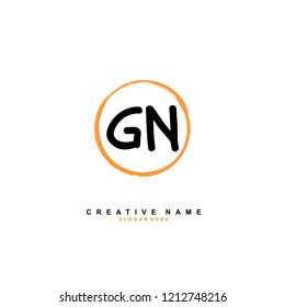 G N GN Initial abstract logo concept vector