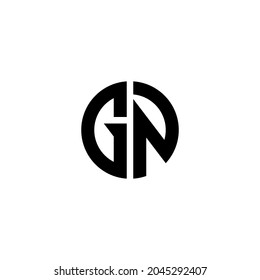 g n gn initial logo design vector template