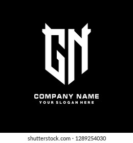 G N initial letter, modern logo design template vector 
