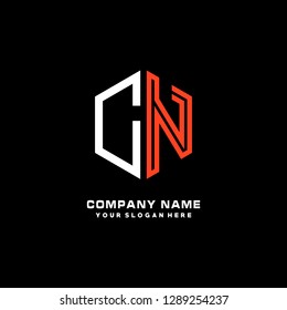 G N initial letter, modern logo design template vector 