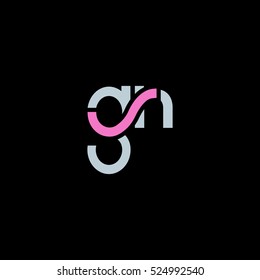 G & N Letter logo design vector element
