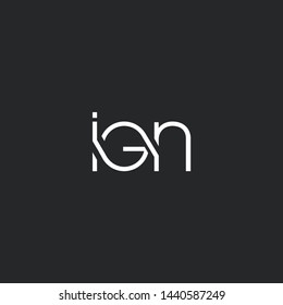 I G N letters Joint logo icon vector template.