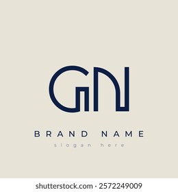 G and N logo design. GN abstract Letters Logo Monogram. This logo design is the process of creating a visual symbol that represents a brand, company, or individual.