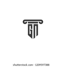 G y n pilares logotipo iconos vectoriales