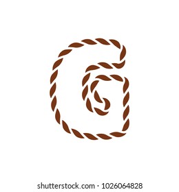 G Navy Rope Letter Logo Icon Design