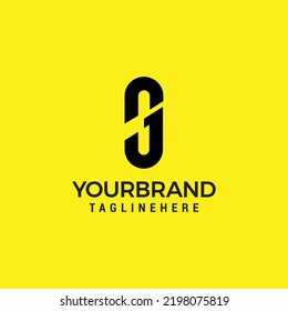 G Negative Space Logo Design Vector illustration template