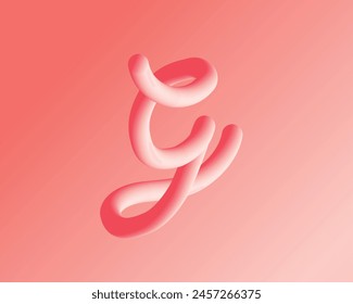 G Neon 3D Letter Monogram Poster