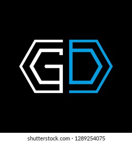 G O initial letter, modern logo design template vector 