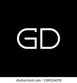 G O initial letter, modern logo design template vector 