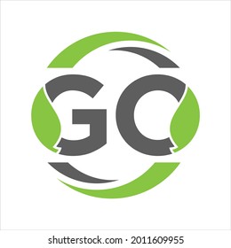 G and O letter logo.GO green vector logo template