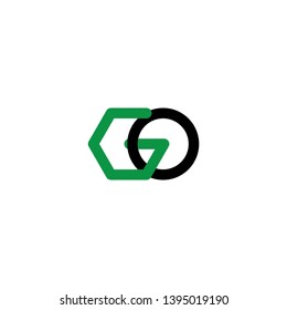 G O Letter Logo. Minimalistic logo design. Creative logo. 