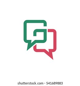 G O Letter Speech Bubble vector template Illustration Design. Vector EPS 10.