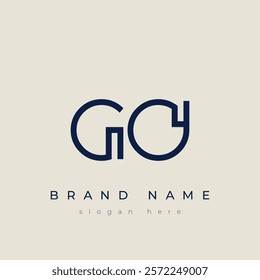 G and O logo design. GO abstract Letters Logo Monogram. This logo design is the process of creating a visual symbol that represents a brand, company, or individual.