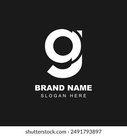 G O or G A Logo Vector Design Unique Template Abstract Monogram Symbol Creative Modern Trendy Typography