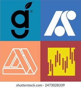 G and A  and other  logo design vector 