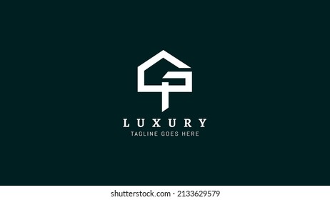 G, P, GP Initial letter logo. Alphabet GP abstract logo design. Creative letters G, P vector monogram icon.