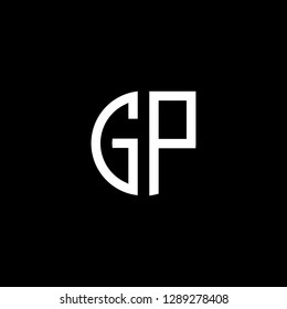 G P initial letter, modern logo design template vector 