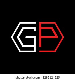 G P initial letter, modern logo design template vector 
