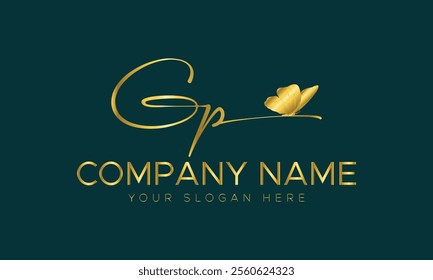 G p initial signature logo vectors eps file
