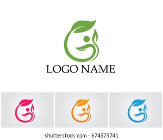 G people tree leaves logo and symbols