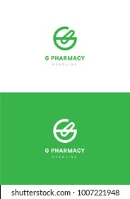 G pharmacy logo template.