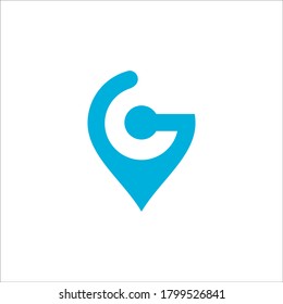 G-Pin-Logo-Design, Vektorsymbol 