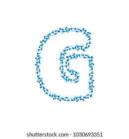 G Pixel Letter Logo Icon Design