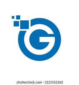 G Pixel Logo kann für Symbol, Zeichen, Logo und Ähnliches verwendet werden