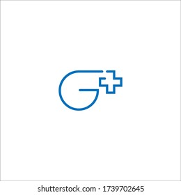 G plus  connection logo icon illustration
