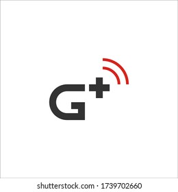 Icono de logotipo de conexión G plus