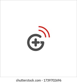 G plus  connection logo icon illustration