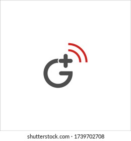G plus  connection logo icon illustration