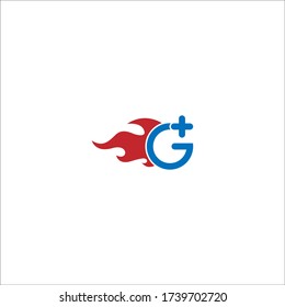 G plus  connection logo icon illustration