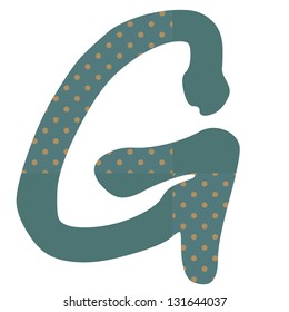 G polka dots  alphabets vector design,eps10
