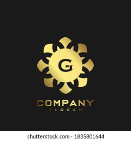 G Premium monogram letter initials logo. minimalist symbol icon vector design. Luxury logotype Template.
