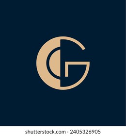 G Premium Vector Logo in gold color. Beautiful logo type for luxury branding. Elegant and stylish design for your company.